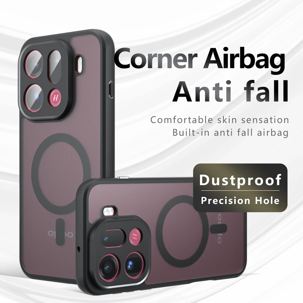 Matte Hard Pc Back Case - OPPO Find X9 Pro için Darbeye