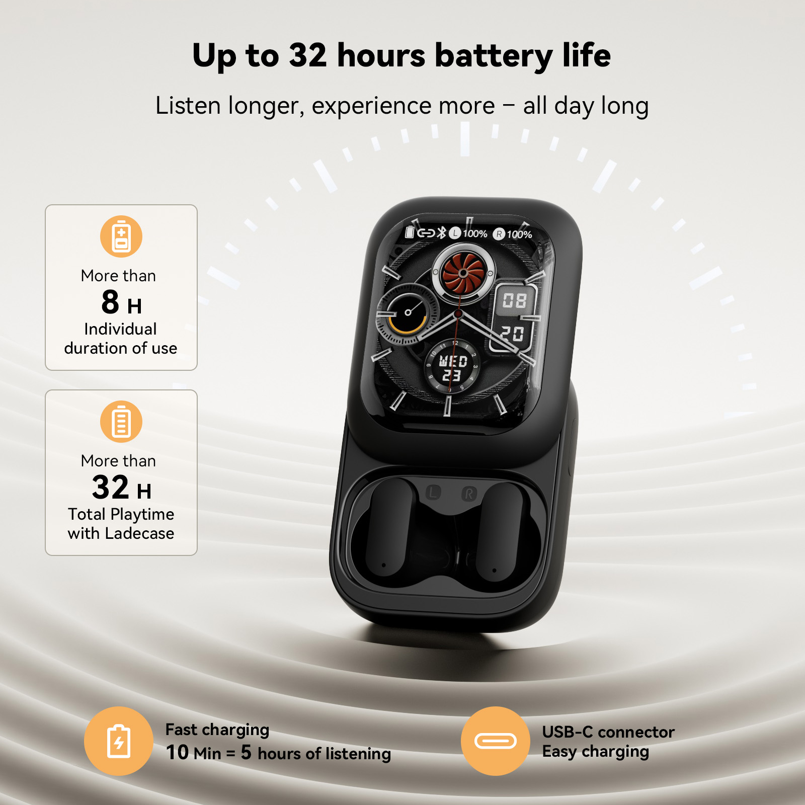 Earphones - ZNP N04 Kablosuz Bluetooth Kulaklık, Yapay