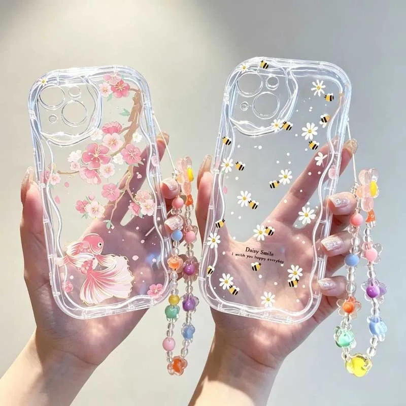 Cute Cartoon Wrist Strap Silicone Case - Motorola EDGE 50 FUSION Ultra G05