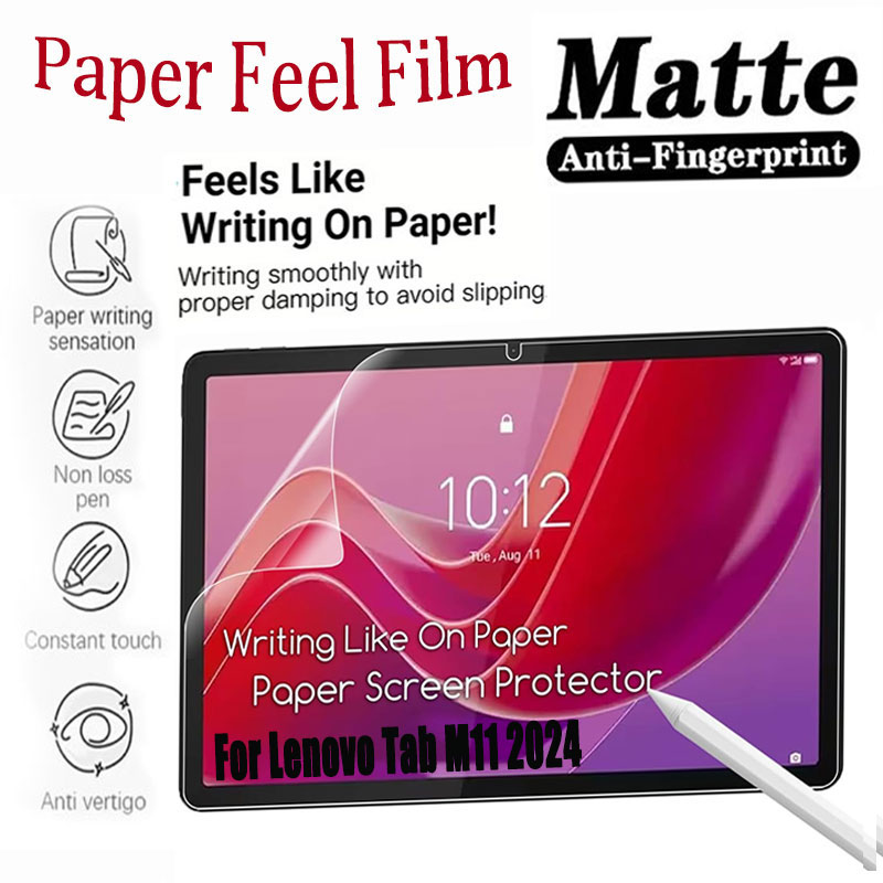 Matte Anti Glare Screen Protector - Mat Kağıt Hissediyorum Film Lenovo Tab
