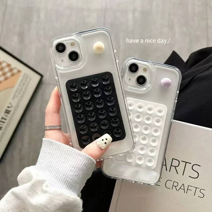 Phone Cases - Kare Silikon Vakumlu Telefon Standı, Çok