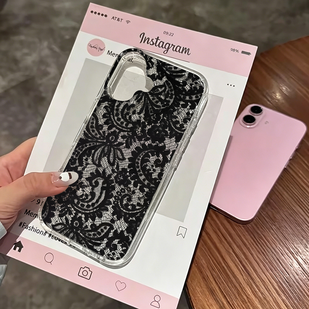 Dantel Çiçekli Şeffaf Telefon  - Clear Shockproof Bumper Case incelemesi ve fiyatı