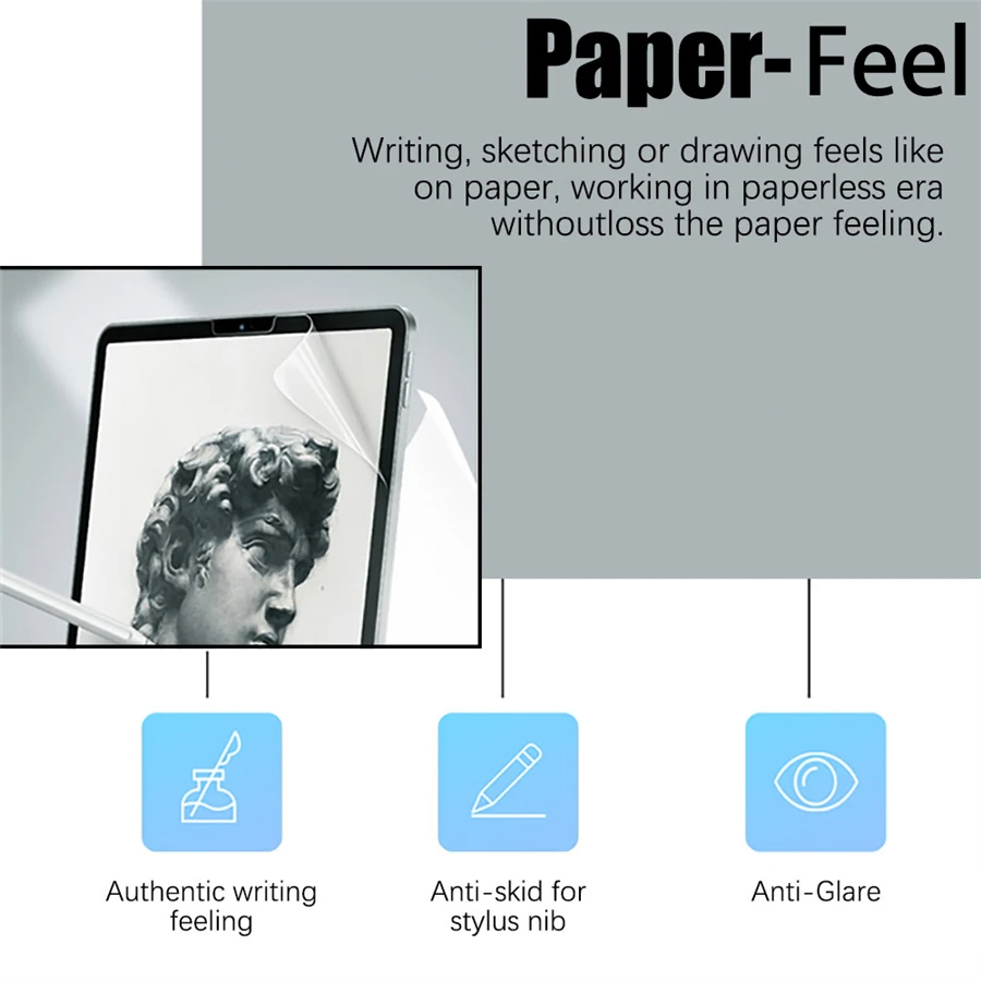 3 adet kağıt hissediyorum ekra - Matte Anti Glare Screen Protector incelemesi ve fiyatı